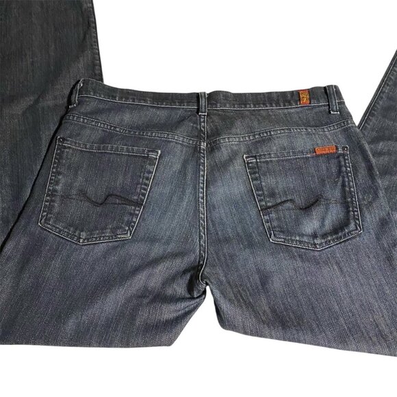 7 For All Mankind Men's 33 JARED Straight Leg Button Fly 100% Cotton Jeans 33x32 - Picture 7 of 10